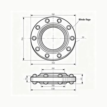 Blind flange Jenbacher 101479 Orijinal