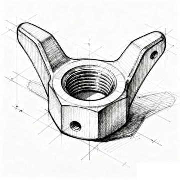Wing nut Jenbacher 101656 original