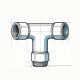 T fitting Jenbacher 101214 original